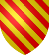 Bandé d'or et de gueules de dix pièces